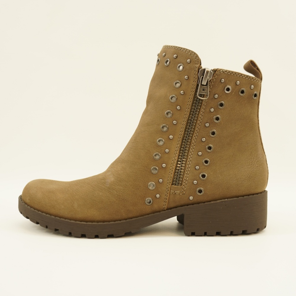 Lucky Brand Grommet Ankle Boot Bootie Taupe 10 - Picture 5 of 8